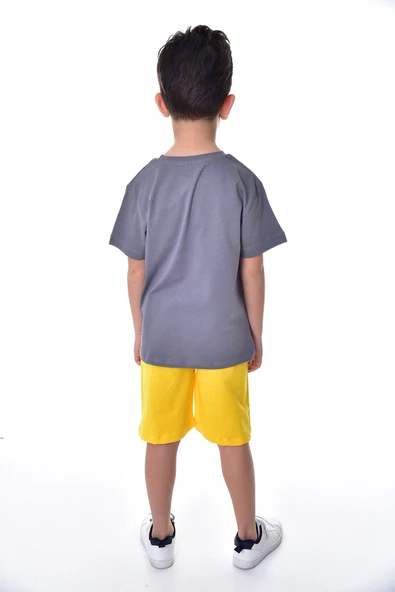 Pikachu Baskılı 2'li Şort - T-Shirt Çocuk Takım - 3