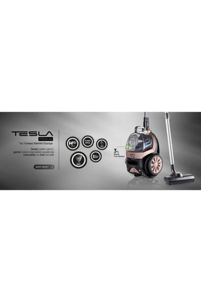 Arnica Tesla Premium ET14300 Koldan Kumandalı Toz Torbasız Elektrikli Süpürge Rose - 8
