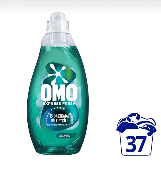 Omo Express Fresh Kötü Koku Karşıtı Beyaz Ve Renkliler Sıvı Çamaşır Deterjanı 1480 ml - 2