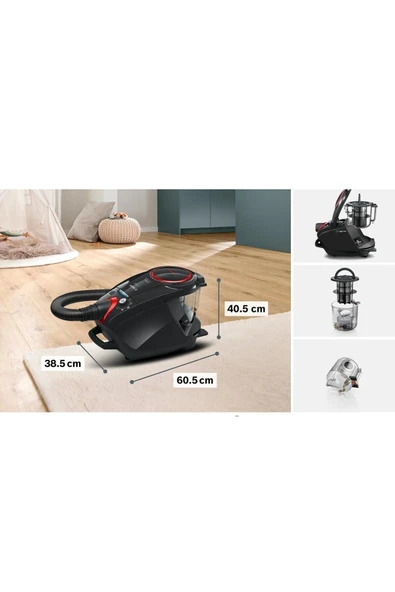 Bosch 10 YIL Motor Garantili Sessiz Güçlü Motor, Toz Torbasız Hijyenik Temizlik -Bosch Serie 8 ProPower - 4