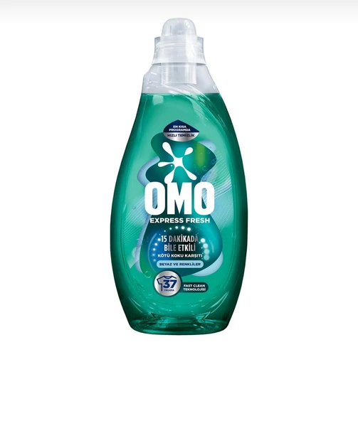 Omo Express Fresh Kötü Koku Karşıtı Beyaz Ve Renkliler Sıvı Çamaşır Deterjanı 1480 ml