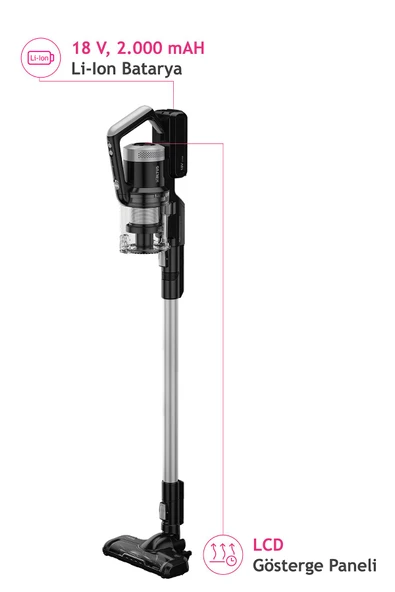 Altus 2'si 1 Arada Şarjlı Dik Süpürge 25.2 V - 3