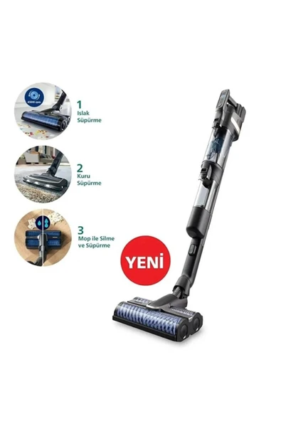 Philips Islak & Kuru Aqua Trio 9000 Seri Dijital Ekran, Hibrit Güç Motorlu Premium Kablosuz Dikey Süpürge - 2