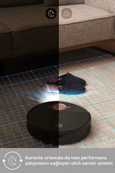 Karaca Vantuz Off-road Premium 3in1 Otomatik Toz Hazneli Konuşan Robot Süpürge - 6