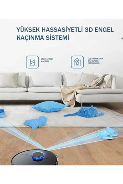 Dreame 4000Pa Güçlü Emiş ve Lidar Navigasyon Sesle Kontrol Özelliği Akıllı Temizlik-L10Pro Yüksek Kalite - 3