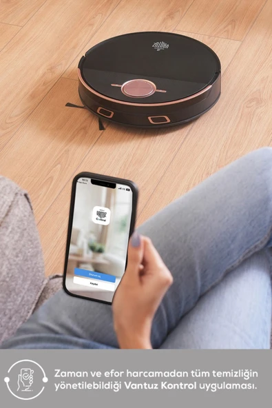 Karaca Vantuz Off-road Premium 3in1 Otomatik Toz Hazneli Konuşan Robot Süpürge - 8