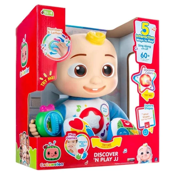 Cocomelon Sesli ve Işıklı JJ Peluş 32 Cm CCM47000 - 6