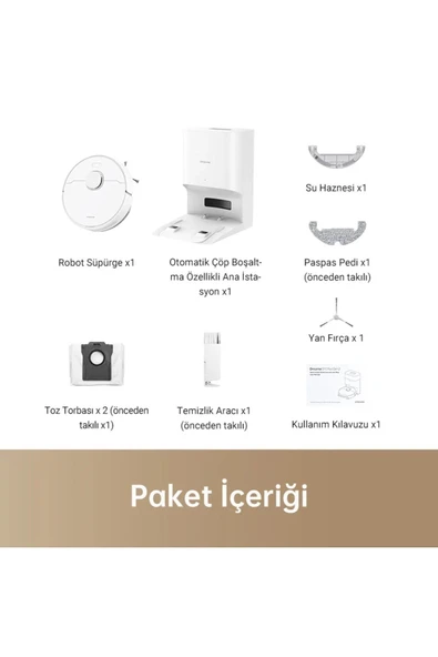 Dreame İstasyonlu Robot Süpürge 6000Pa Yüksek Güç, Akıllı Navigasyon ve Uzun Pil Ömrü ile Sessiz Temizlik - 5
