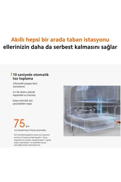 Xiaomi İstasyonlu Robot Süpürge 6000pa Sesli Kontrol Robot Vacuum-hepsi Bir Arada Otomatik Robot Süpürge - 3