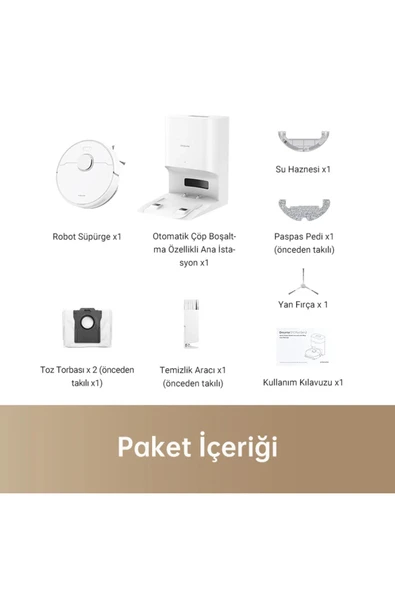 Dreame D10 Plus Gen 2 Toz İstasyonlu Robot Süpürge Beyaz - 4