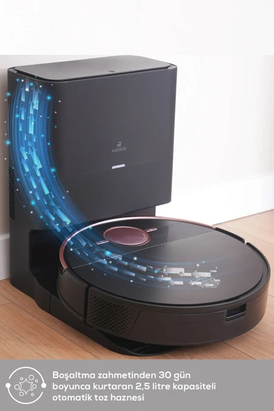 Karaca Vantuz Off-road Premium 3in1 Otomatik Toz Hazneli Konuşan Robot Süpürge - 4