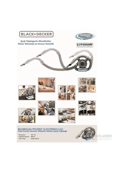 Black&Decker Pet Başlıklı Ev Ve Araç Süpürgesi 14.4v/20watt - 3