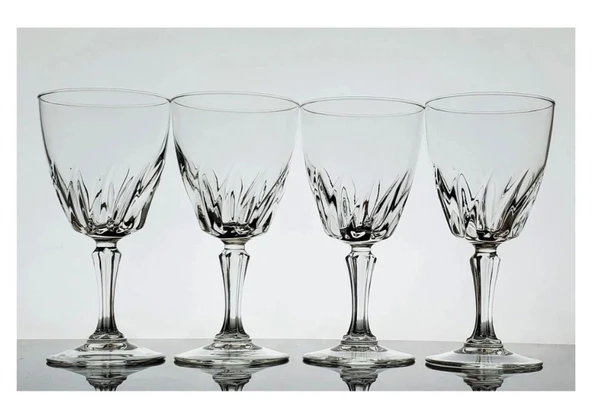 CAM KADEH,ŞARAP,ŞAMPANYA BARDAK SETİ 4 ADET 7x7x15cm