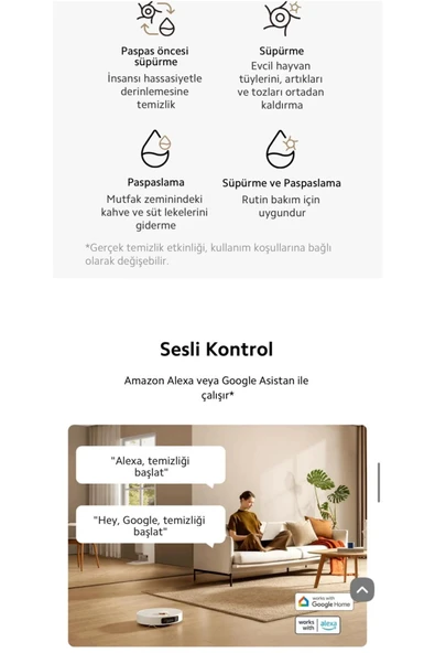 Xiaomi İstasyonlu Kendini Temizleyen 6000pa Sesli Kontrol -gelişmiş Süpürme Ve Paspas Akıllı Robot Süpürge - 3