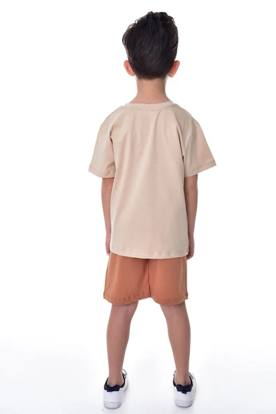 Mickey Baskılı 2'li Şort - T-Shirt Çocuk Takım - 9