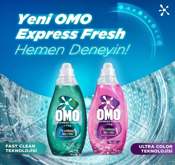 Omo Express Fresh Canlı Renkler Ve Siyahlar Sıvı Deterjan 1480 ml - 7