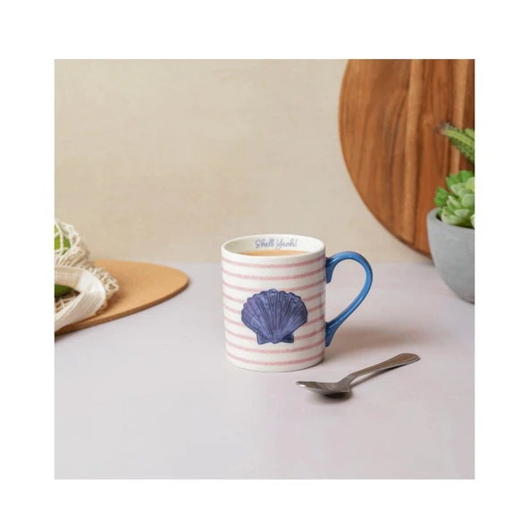 Mikasa Fine China 280 ml Düz Taraflı Kupa Deniz Kabuğu - Resim 3