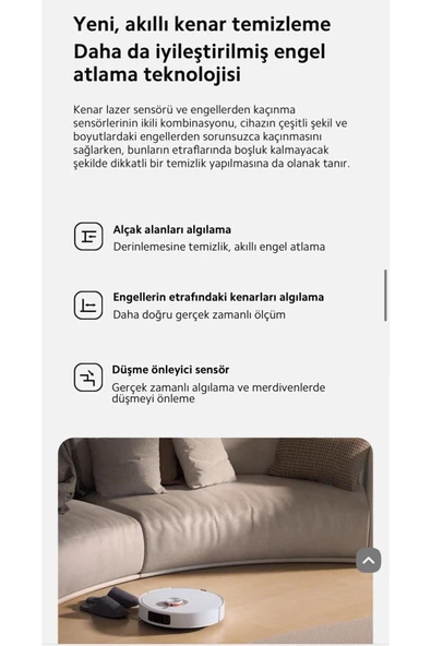 Xiaomi S20+ Plus Akıllı Robot Süpürge 6000Pa Yüksek Çekim Gücü Wİ-Fİ ve Ses İle Kontrol Özellikli - 2