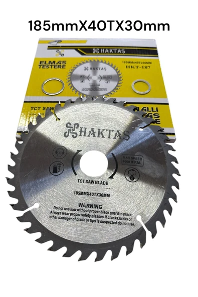 Elmas Daire Testere Bıçağı Kanallı 185mmx40