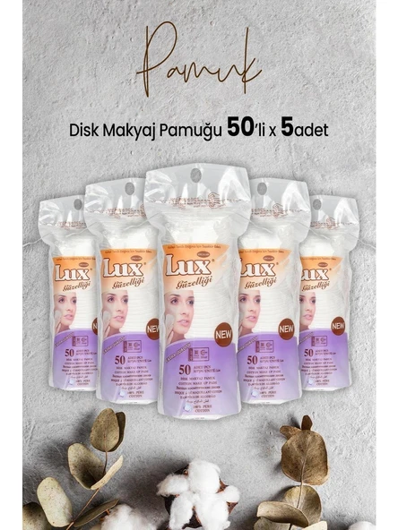 Lux Disk Makyaj Pamuğu 50'li x 5 Adet
