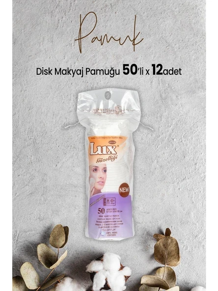 Lux Disk Makyaj Pamuğu 50'li x 12 Adet