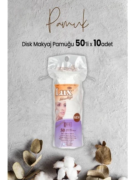 Lux Disk Makyaj Pamuğu 50'li x 10 Adet