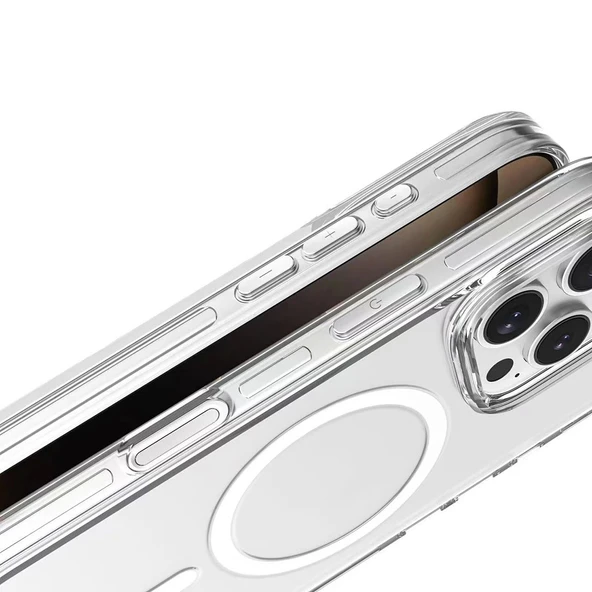 Apple iPhone 16 Pro Max Kılıf M-safe Şarj Özellikli Kamera Korumalı Zore Kripto Kapak - 7