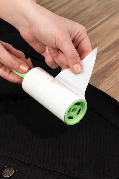 Porsima 3107 Kedi Köpek Tüy Toplayıcı Rulo + 4 Adet Yedek Rulo Yeşil - Resim 5