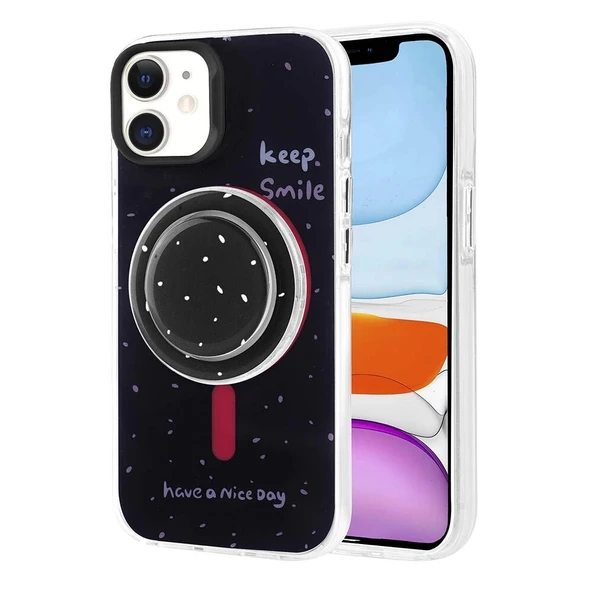 Apple iPhone 11 Kılıf M-safe Şarj Özellikli Tak-Çıkar Pop Soketli Zore Tiktok Kapak - 11