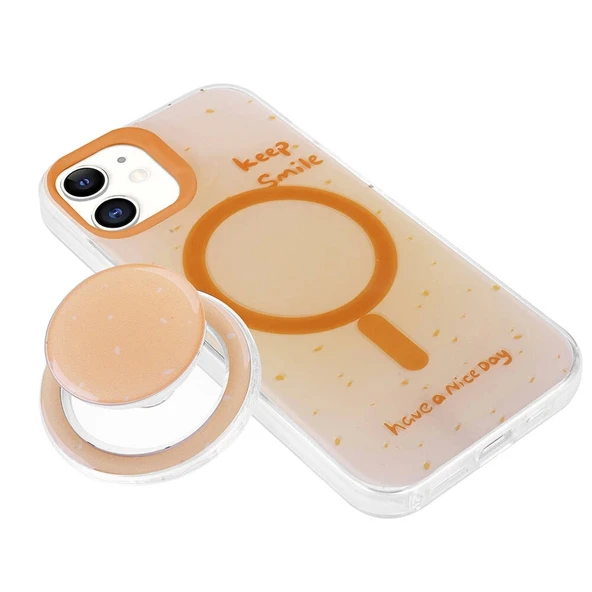 Apple iPhone 11 Kılıf M-safe Şarj Özellikli Tak-Çıkar Pop Soketli Zore Tiktok Kapak - 7