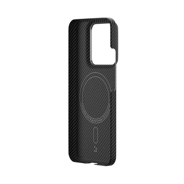 Xiaomi Mi 14 Kılıf M-safe Şarj Özellikli 600D Kevlar Zore Krek Karbon Kapak - 5