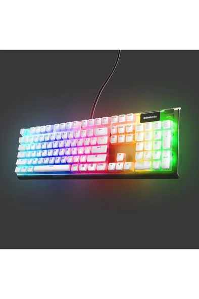 SteelSeries PrismCaps UK Beyaz Tuş Takımı Outlet - 4