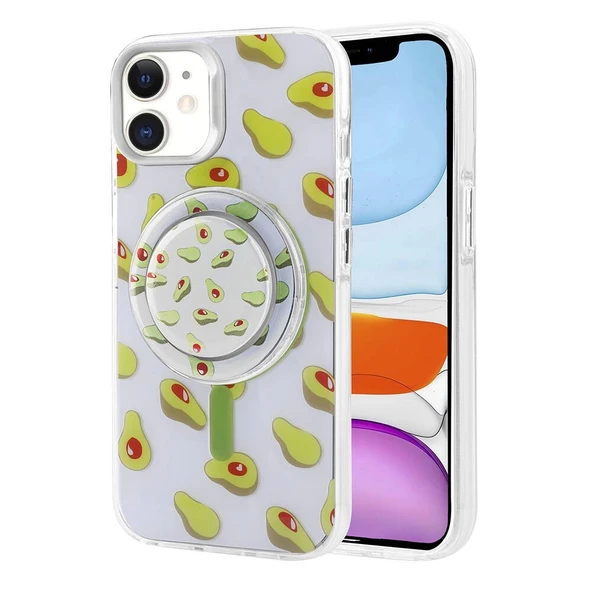 Apple iPhone 11 Kılıf M-safe Şarj Özellikli Tak-Çıkar Pop Soketli Zore Tiktok Kapak - 10