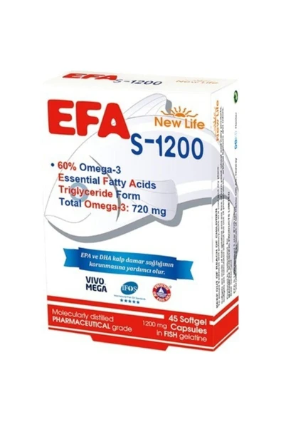 New Life EFA S-1200 mg 45 Kapsül ürün görseli 1