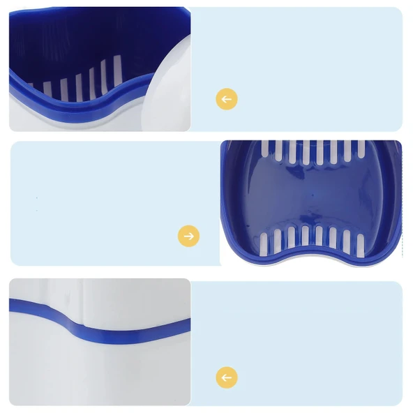 TechTic BDC112Curaprox Diş Protezleri Ve Diş Telleri İçin Temizleme Kutusu Dental Cihaz Kutusu - 8