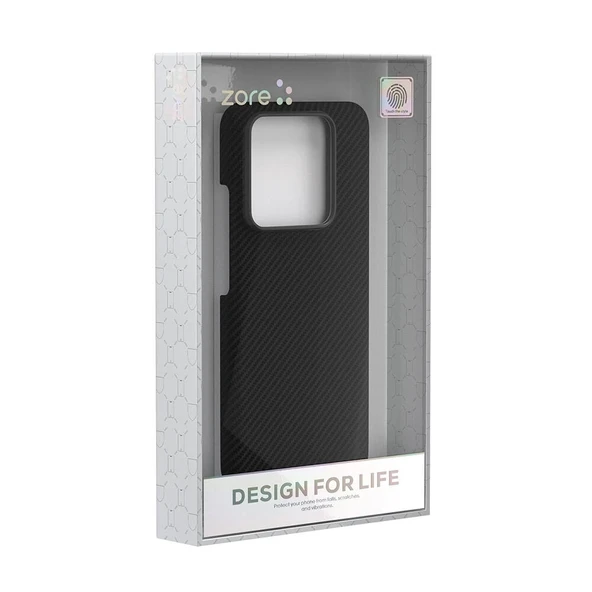 Xiaomi Mi 14 Kılıf M-safe Şarj Özellikli 600D Kevlar Zore Krek Karbon Kapak - 6