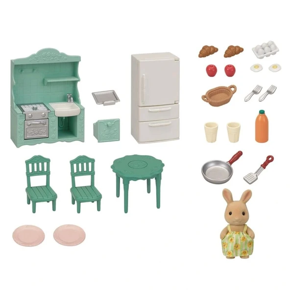 Nessiworld 5378 Sylvanian Families Yemek Odası Seti +3 yaş - Resim 3