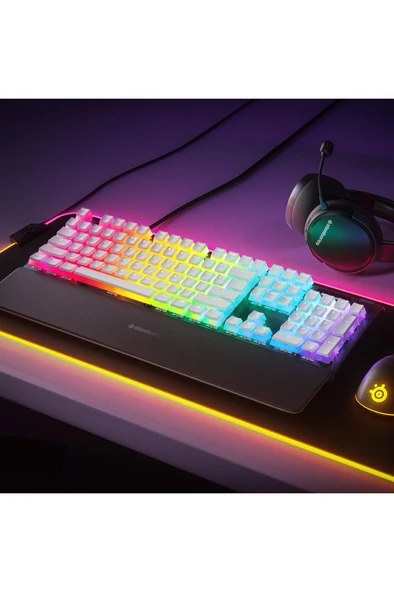 SteelSeries PrismCaps UK Beyaz Tuş Takımı Outlet - 5
