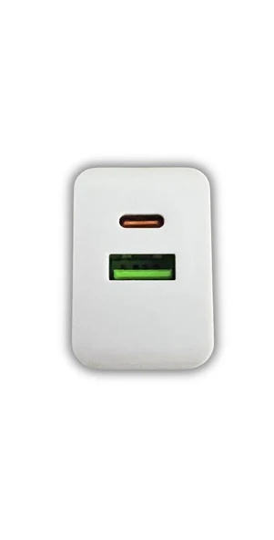 Swiss Power 3A PD/QC Hızlı Şarj Başlık Çift Giriş SWS-C1 - Beyaz - Resim 2