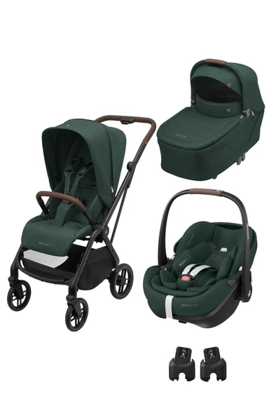Maxi-Cosi Leona2 3 ü 1 Arada Seyahat Sistem Bebek Arabası Twillic Green - 1