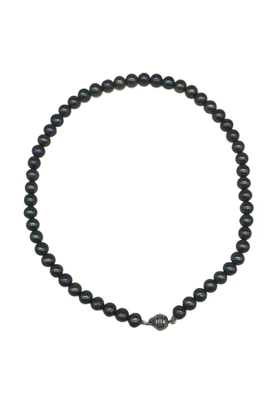 Siyah Doğal İnci Erkek Kolye ürün görseli 1