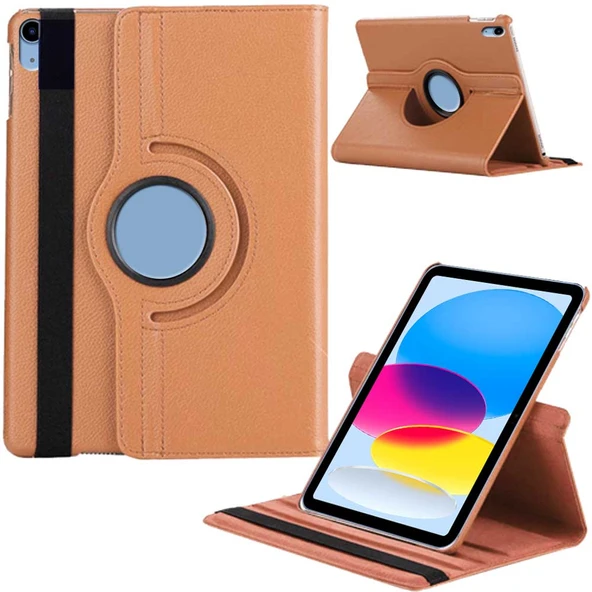 Apple iPad 10. Nesil / iPad A16 Uyumlu 10,9 inç Döner Standlı Tablet Kılıfı - 8
