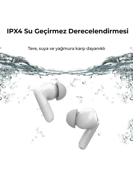 Bix Soundcraft Tw1 Anc Çağrı ve Aktif Gürültü Önleyici Bluetooth 5.2 Ipx4 Kulak Içi Kulaklık Beyaz - 5