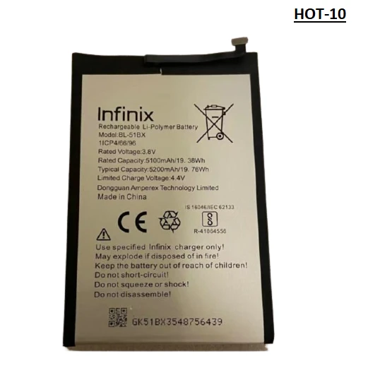 Infinix Hot 10 Pil Batarya BL-51BX İnfinix HOT10 X683 Pil ürün görseli