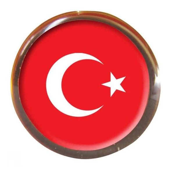 Vatan Rozet Türk Bayraklı Yuvarlak (30 lu paket)VT601