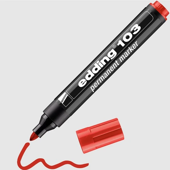 Eddıng 103 Permanent Markör Kırmızı (10 lu) ürün görseli