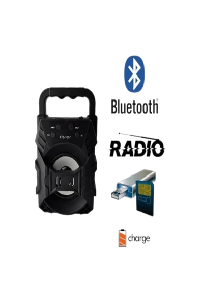 MFS  Taşınabilir Mini Işıklı Bluetooth Hoparlör Kts-1057 Speaker Fm/usb/sd