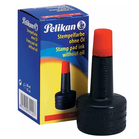 Pelikan Istampa Mürekkebi 28 ML Kırmızı 351221 ( 10 adet  ) - Resim 2