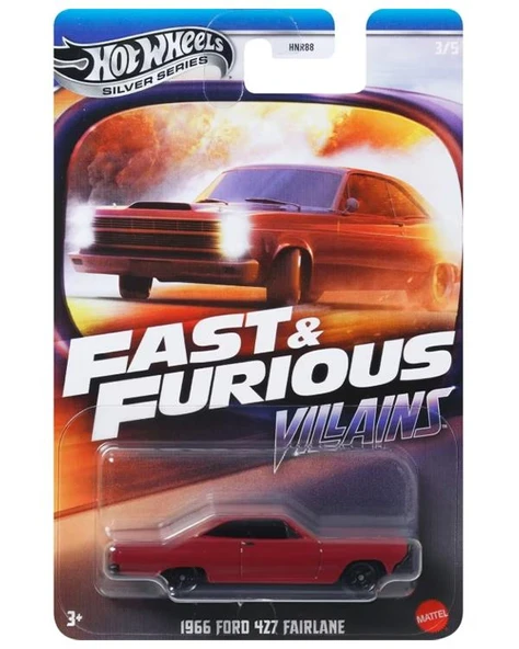 Hot Wheels Silver Series Fast ve Furious Villains 1966 Ford 427 Fairlane JBY36