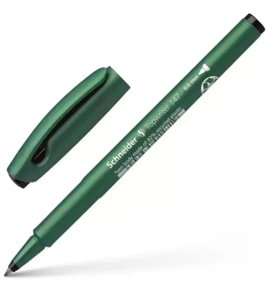 Schneider Fiber Uçlu Kalem Topwrıter 147 Sıyah 0,6 MM 1471-10-PKT